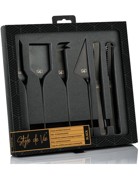 Coffret couteaux a fromages et beurre - STYLE DE VIE - Acier inoxydable - 6 pieces - Noir – STYLE DE VIE (Couteau De Cuisine) | STORE PRO SHOP 