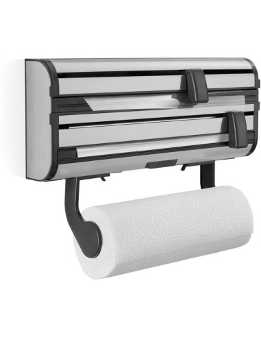 Dérouleur mural Leifheit Parat Royal 25793, porte-rouleau cuisine en acier inoxydable pour 3 rouleaux, lames tranchantes, blan – LEIFHEIT (Devidoir De Papier Essuie-tout - Support Essuie-tout) | STORE PRO SHOP 