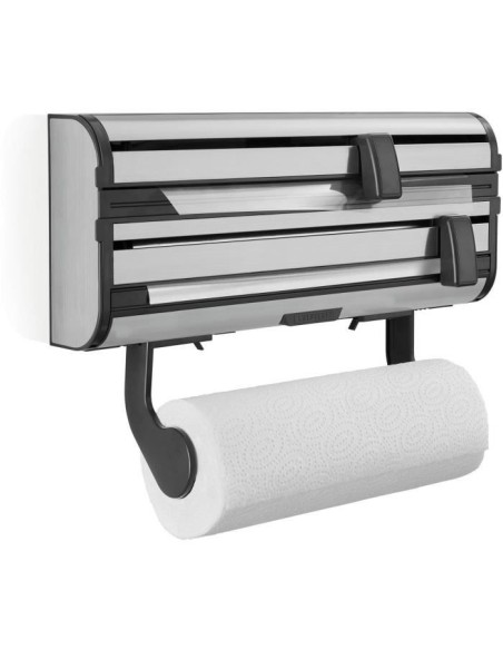 Dérouleur mural Leifheit Parat Royal 25793, porte-rouleau cuisine en acier inoxydable pour 3 rouleaux, lames tranchantes, blan – LEIFHEIT (Devidoir De Papier Essuie-tout - Support Essuie-tout) | STORE PRO SHOP 