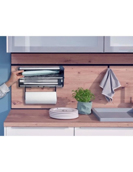 Dérouleur mural Leifheit Parat Royal 25793, porte-rouleau cuisine en acier inoxydable pour 3 rouleaux, lames tranchantes, blan – LEIFHEIT (Devidoir De Papier Essuie-tout - Support Essuie-tout) | STORE PRO SHOP 