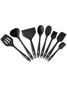 Set ustensiles cuisine - INOXIBAR - Lot 8 silicone - sans BPA - résistant chaleur - lave-vaisselle