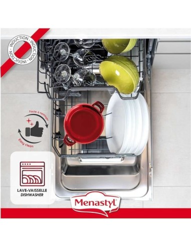 Marmite a moule - MENASTYL - 3645562 - En acier émaillé - Noir - 18 cm - 2,7 litres - Tous feux dont induction – MENASTYL (Faitout - Marmite) | STORE PRO SHOP 