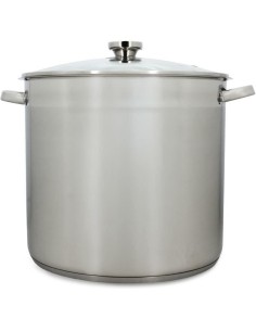Marmite avec couvercle - MENASTYL - 4615451 - En acier inoxydable - 17 litres - 32 cm - Tous feux dont induction