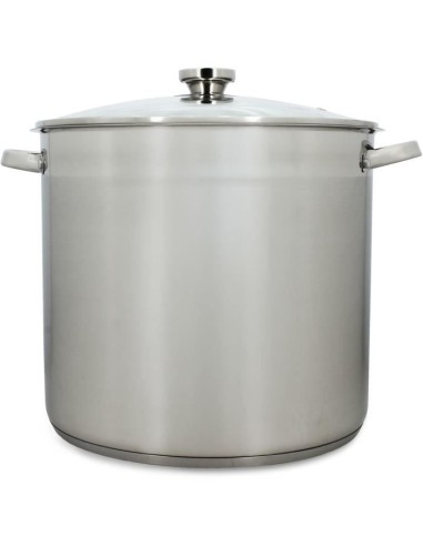 Marmite avec couvercle - MENASTYL - 4615451 - En acier inoxydable - 17 litres - 32 cm - Tous feux dont induction – MENASTYL (Faitout - Marmite) | STORE PRO SHOP 