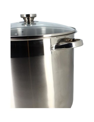 Marmite avec couvercle - MENASTYL - 4615451 - En acier inoxydable - 17 litres - 32 cm - Tous feux dont induction – MENASTYL (Faitout - Marmite) | STORE PRO SHOP 