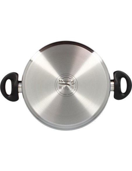 Faitout - MENASTYL - 6020256 - En acier inoxydable - 24 cm - Tous feux dont induction – MENASTYL (Faitout - Marmite) | STORE PRO SHOP 