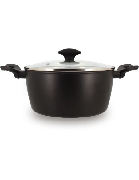 Faitout - MENASTYL - 6020647 - En alumimium forgé - 24 cm - Noir - Tous feux dont induction – MENASTYL (Faitout - Marmite) | STORE PRO SHOP 