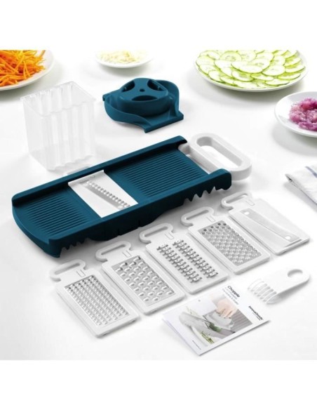 Mandoline pliable - ARTHUR MARTIN - AMM530 - 6 en 1 - 3 Lames de râpes et 3 lames de coupes légumes - Acier inoxydable – ARTHUR MARTIN (Mandoline - Eminceur - Coupe-aliment) | STORE PRO SHOP 