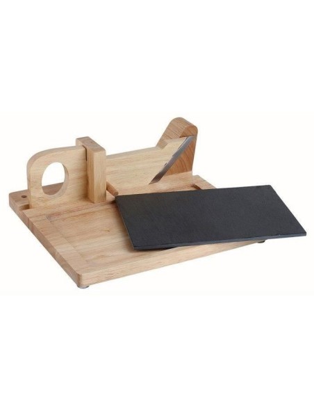 Guillotine a saucisson - LIVOO - MEC127 - En hévéa et plateau en ardoise - Lame acier inoxydable - Sécurité – LIVOO (Mandoline - Eminceur - Coupe-aliment) | STORE PRO SHOP 