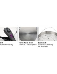 Autocuiseur - GSW - Rapide - 22 cm - 6 L - Induction - Acier inoxydable 2