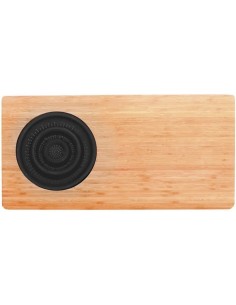 Planche a découper en bambou - JOCCA - Passoire en plastique - 58 x 29 x 1,8 cm - Naturel et noir