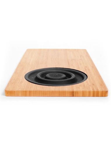 Planche a découper en bambou - JOCCA - Passoire en plastique - 58 x 29 x 1,8 cm - Naturel et noir – JOCCA (Planche A Decouper) | STORE PRO SHOP 