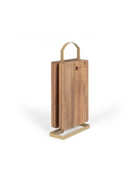 Set de 4 planches a découper - LIVOO - MES152 - Bois acacia FSC - 22 x 14 cm - Support métallique – LIVOO (Planche A Decouper) | STORE PRO SHOP 