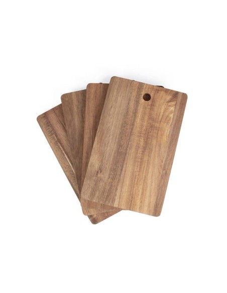 Set de 4 planches a découper - LIVOO - MES152 - Bois acacia FSC - 22 x 14 cm - Support métallique – LIVOO (Planche A Decouper) | STORE PRO SHOP 