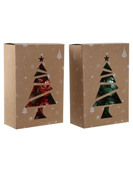 Boules de Noël Home ESPRIT Rouge Vert PVC 20 x 10 x 30 cm (2 Unités)