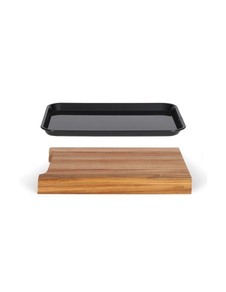 Planche a découper - LIVOO - MES155 - Bois acacia FSC - 36,5 x 27,5 cm - Bac récupérateur amovible – LIVOO (Planche A Decouper) | STORE PRO SHOP 