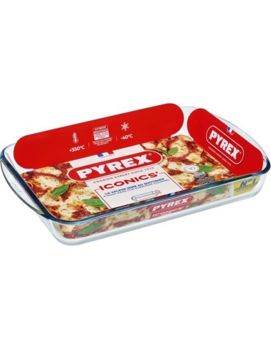 Plat a lasagnes - PYREX - 1450033 - Rectangulaire - En verre borosilicate - 40 x 27 cm – PYREX (Plat Pour Four) | STORE PRO SHOP 
