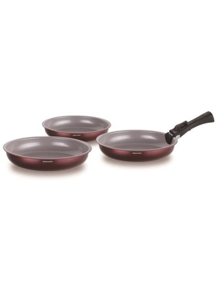 Set de 3 poeles - ARTHUR MARTIN - AM8866 - Tous feux dont induction - 20/24/28 cm  1 poignée - Aluminium - Revetement céramiqu – ARTHUR MARTIN (Poele - Sauteuse) | STORE PRO SHOP 