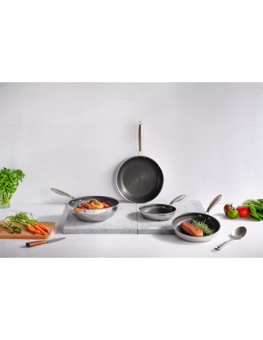 Poele - COSY  TRENDY - HEXAPRO - Acier inoxydable - Ø28 cm - Anti-adhésive - Tous feux dont induction – COSY & TRENDY (Poele - Sauteuse) | STORE PRO SHOP 