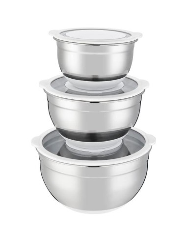 Set de saladiers - ARTHUR MARTIN - AM486 - 16-20-24 cm - Couvercles hermétiques - Acier inoxydable - Fond en silicone anti-dér – ARTHUR MARTIN (Saladier) | STORE PRO SHOP 