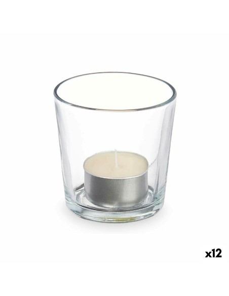 Bougie Parfumée 7 x 7 x 7 cm (12 Unités) Verre Vanille