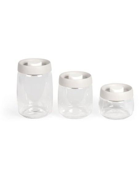 Set de 3 bocaux sous vide - LIVOO - MEN401 - 400 ml, 800 ml, et 1,2 L - Verre borosciliate - Compatible congélation – LIVOO (Systeme De Mise Sous Vide) | STORE PRO SHOP 