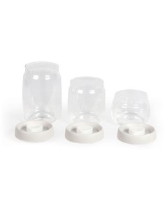 Set de 3 bocaux sous vide - LIVOO - MEN401 - 400 ml, 800 ml, et 1,2 L - Verre borosciliate - Compatible congélation 2