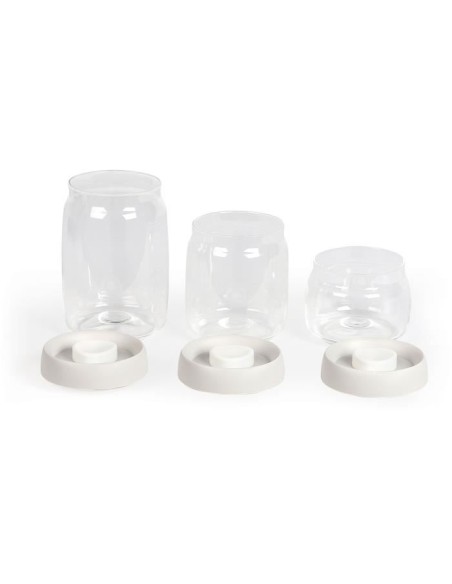 Set de 3 bocaux sous vide - LIVOO - MEN401 - 400 ml, 800 ml, et 1,2 L - Verre borosciliate - Compatible congélation – LIVOO (Systeme De Mise Sous Vide) | STORE PRO SHOP 