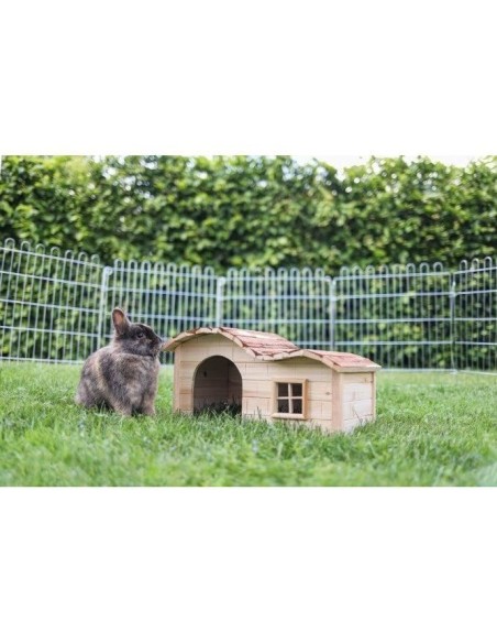 Maison pour rongeur - KERBL - Nature - Toit galbé - 40 x 25 x 25 cm – KERBL (Accessoire De Cage - Abri Petit Animal) | STORE PRO SHOP 