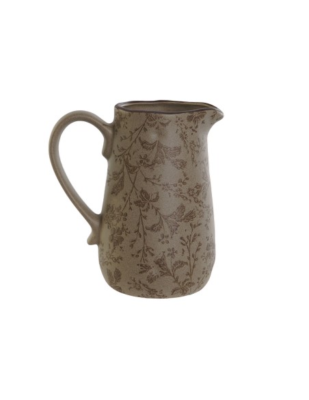 Pichet Home ESPRIT Marron Vert Grès Feuille d'une plante Shabby Chic