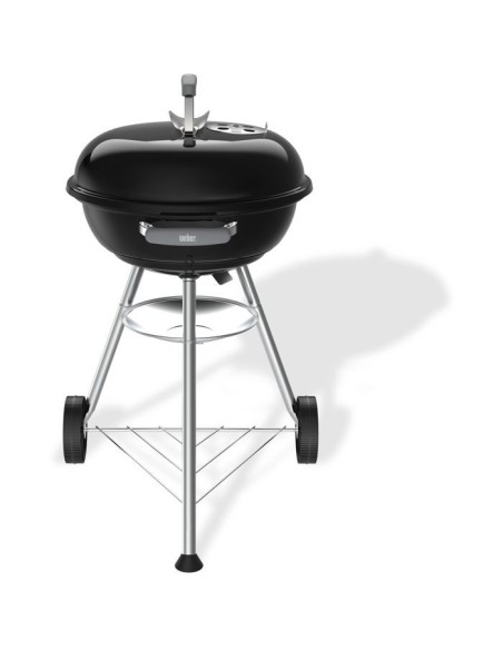 Barbecue a charbon - Weber - Compact Kettle - Ø47 cm - Acier émaillé - Clapet d'aération - 6 couverts - Noir – WEBER (Barbecue) | STORE PRO SHOP 