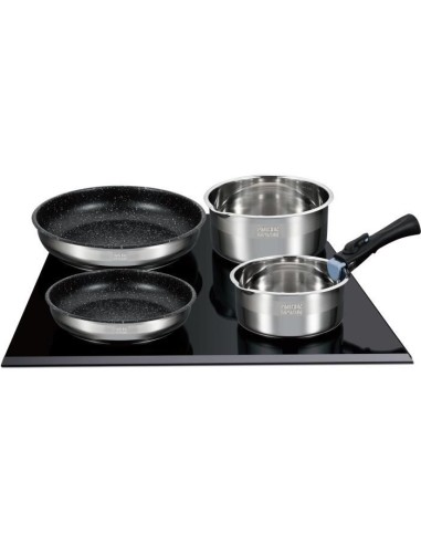 Batterie de cuisine Arthur Martin AM2493 8 pieces - Acier Inoxydable - Poignée amovible - Tous feux dont induction – ARTHUR MARTIN (Batterie De Cuisine) | STORE PRO SHOP 