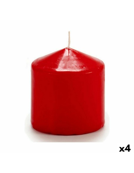 Bougie Rouge (7 x 8 x 7 cm) (4 Unités)