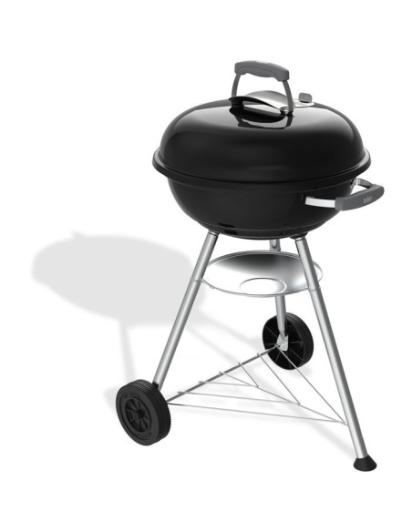 Barbecue a charbon - Weber - Compact Kettle - Ø47 cm - Acier émaillé - Clapet d'aération - 6 couverts - Noir – WEBER (Barbecue) | STORE PRO SHOP 