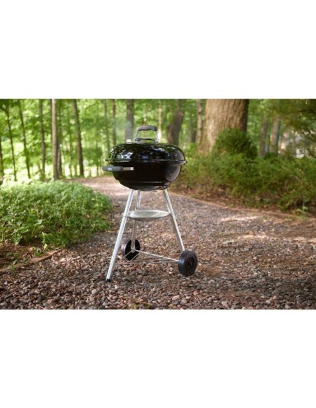 Barbecue a charbon - Weber - Compact Kettle - Ø47 cm - Acier émaillé - Clapet d'aération - 6 couverts - Noir – WEBER (Barbecue) | STORE PRO SHOP 