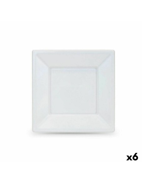 Lot d'assiettes réutilisables Algon Blanc Plastique 18 x 18 x 1,5 cm (36 Unités)