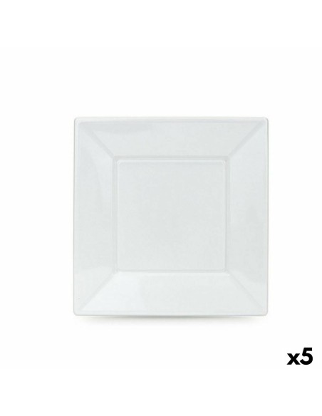 Lot d'assiettes réutilisables Algon Blanc Plastique 23 x 23 x 1,5 cm (36 Unités)