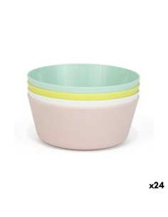 Set de Bols Dem Multicouleur 4 Pièces Plastique 12 x 12 x 5 cm (4 Pièces) (24 Unités)