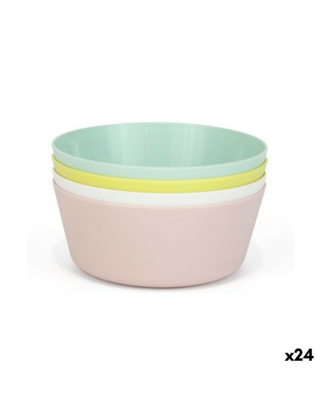 Set de Bols Dem Multicouleur 4 Pièces Plastique 12 x 12 x 5 cm (4 Pièces) (24 Unités)