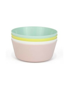 Set de Bols Dem Multicouleur 4 Pièces Plastique 12 x 12 x 5 cm (4 Pièces) (24 Unités) 2