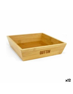 Bol Quttin Marron Bambou 20 x 20 x 5 cm (12 Unités)