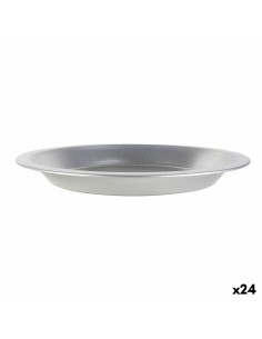 Plateau pour Four Argenté 25 x 2,5 cm (24 Unités)