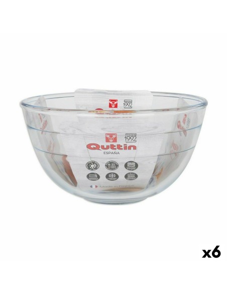 Bol Quttin Quttin verre 3,8 L Mélangeur (6 Unités)