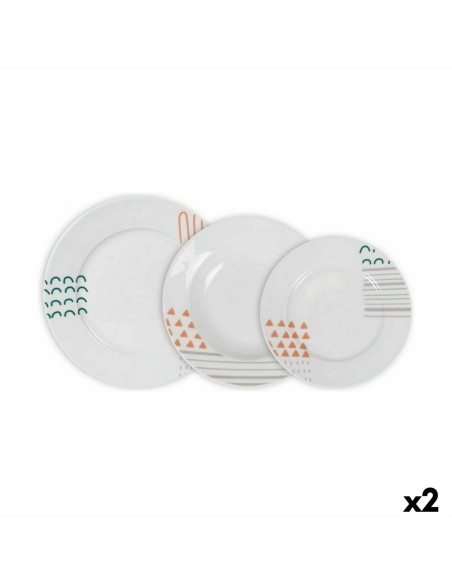 Service de Vaisselle La Mediterránea Veronique Ronde 12 Pièces (2 Unités)