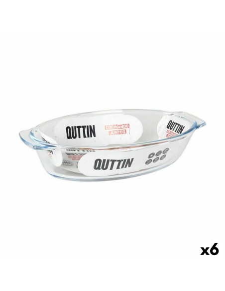 Plat à Gratin Quttin 725 ml verre Oblongue (6 Unités)