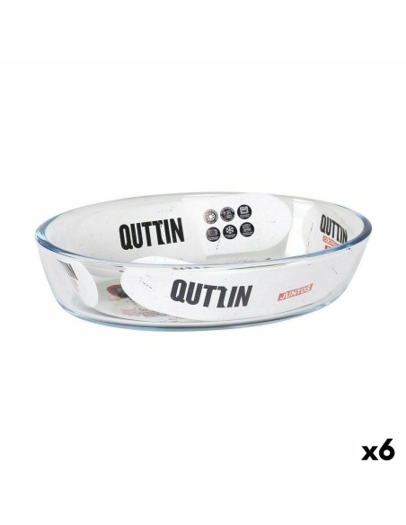 Plat à Gratin Quttin 700 ml verre Oblongue (6 Unités)
