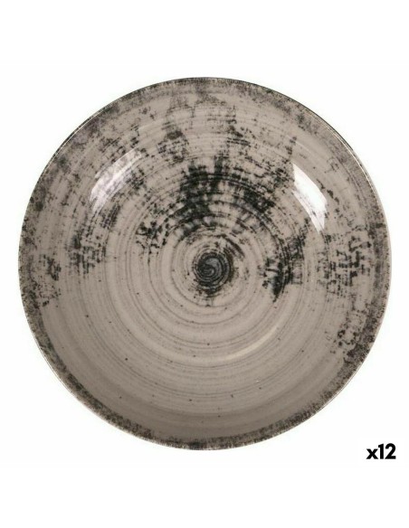 Assiette creuse La Mediterránea Aspe Gris Ø 22,7 x 5 cm (12 Unités)