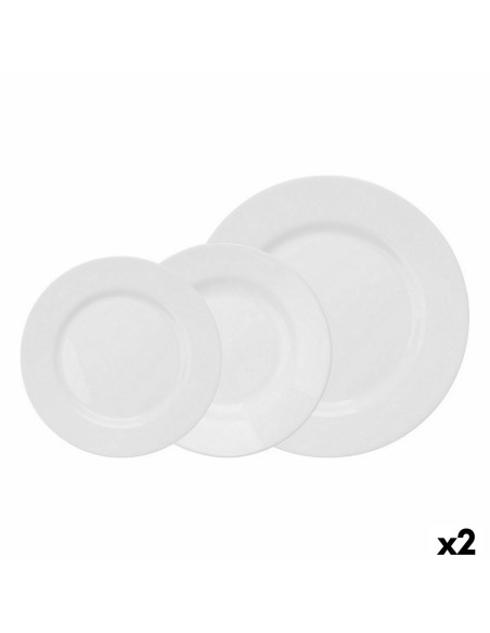 Assiette plate La Mediterránea Temara 18 Pièces (2 Unités)