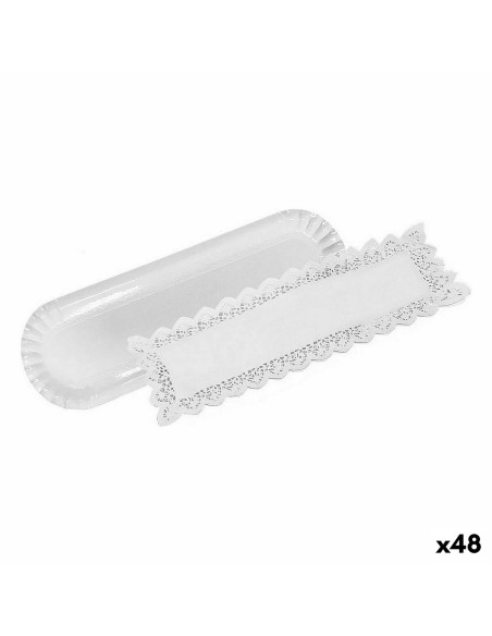 Jeux de plateaux Algon Blanc 10 x 36 cm Produits à usage unique (2 Pièces) (48 Unités)