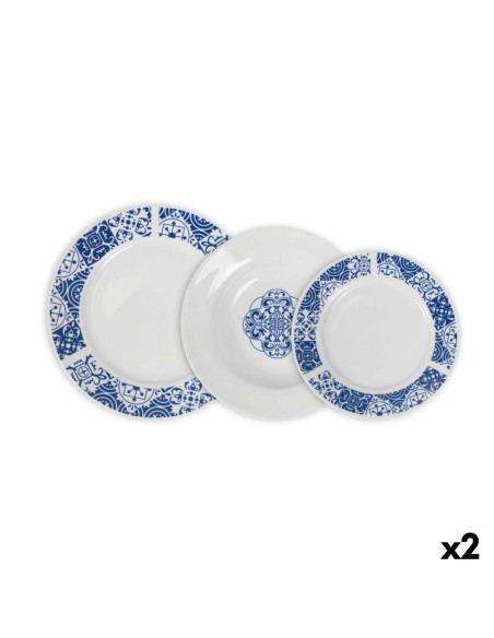 Service de Vaisselle La Mediterránea Alcora Ronde 12 Pièces (2 Unités)